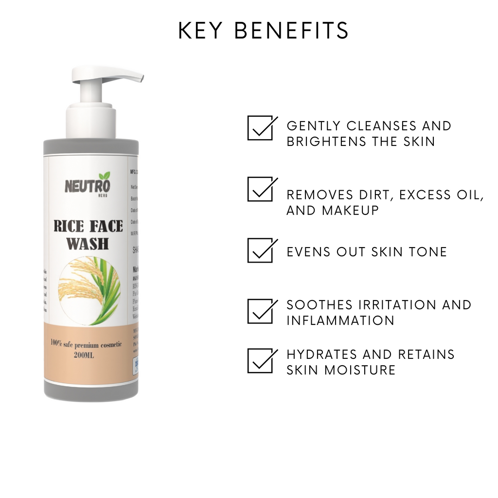 NEUTRO HERB Rice Face Wash 200 ml