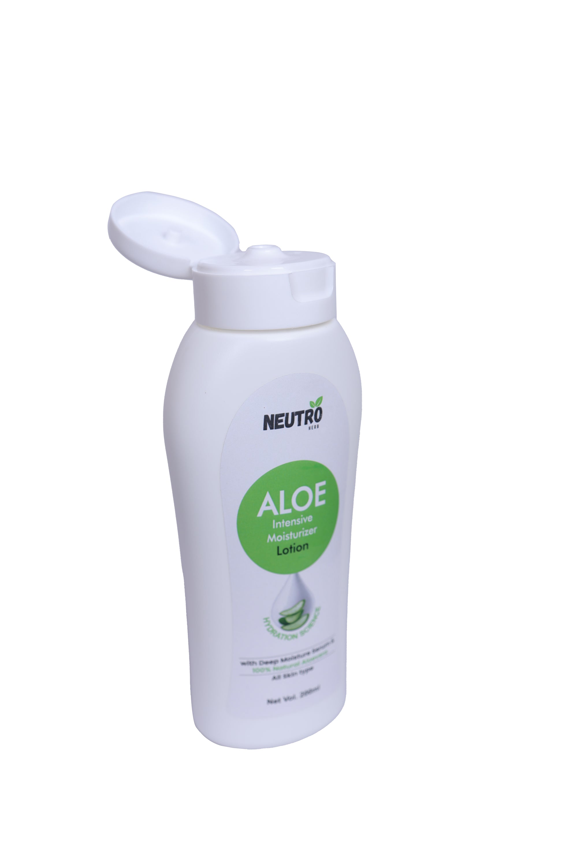 Neutro herb Aloe Intensive Moisturizer Lotion, 200ml, All Skin Types, 100% Natural Aloevera with Deep Moisture Serum