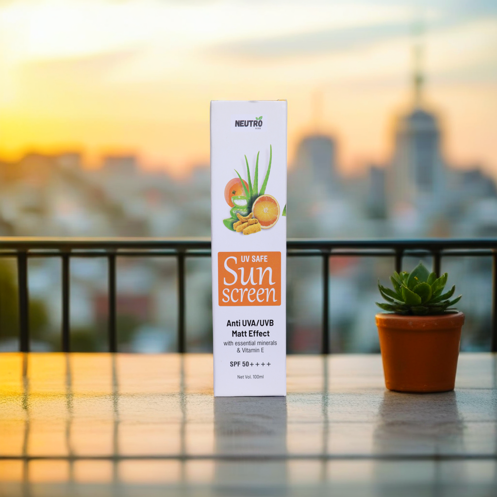 Neutro Herb UV Safe Sunscreen SPF 50+++++, Anti UVA/UVB with Matt Effect, Essential Minerals and Vitamin E, 100ml