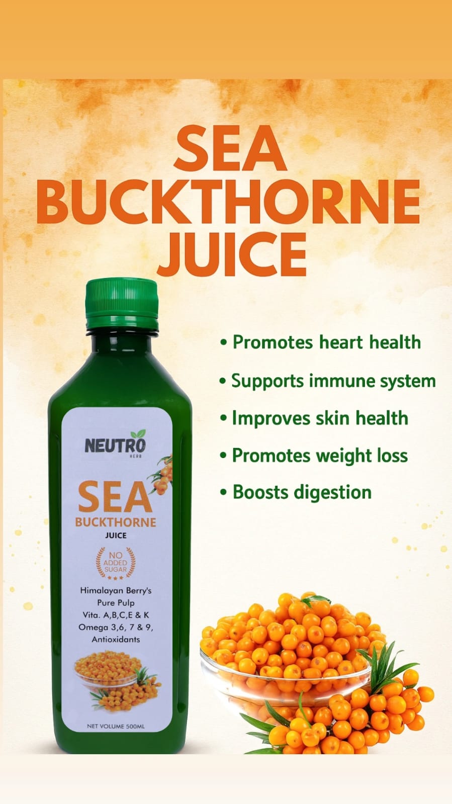 NEUTRO HERB Sea Buckthorn Juice 500ml